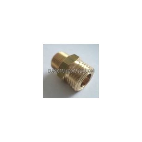 RACCORDO M8X1 - 1/8 GAS CONICO ( PIASTRA CALDAIA SUPERIORE -ELETTROVALVOLA) LAVAZZA MATINè