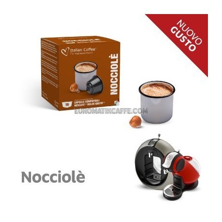 16 CAPSULE " ITALIAN COFFE " COMPATIBILI DOLCE GUSTO " CAFFE NOCCIOLA "