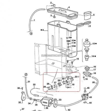 CONTATTO GALLEGGIANTE COMPLETO (USATO) VECCHIO MODELLO LAVAZZA EP 2100 - EP 95