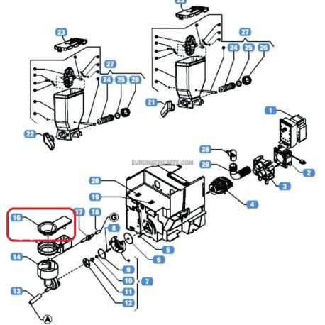 COPERTURA CASSETTO ASPIRAZIONE EP 2500 PLUS, LB 2500 PLUS, LF 2600 PLUS, LF 2600 PLUS REL 2