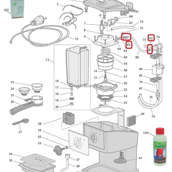 DeLONGHI  Macchina Caffè Espresso – EC 220.CD [Ricambi e Accessori]