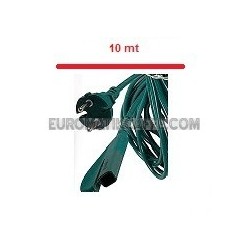 Cavo verde 10mt 2x0,75mm spina tedesca ADATTABILE X MODELLI FOLLETTO VK135/136