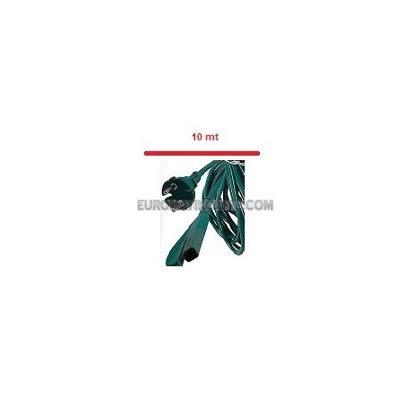 Cavo verde 10mt 2x0,75mm spina tedesca ADATTABILE X MODELLI FOLLETTO VK135/136