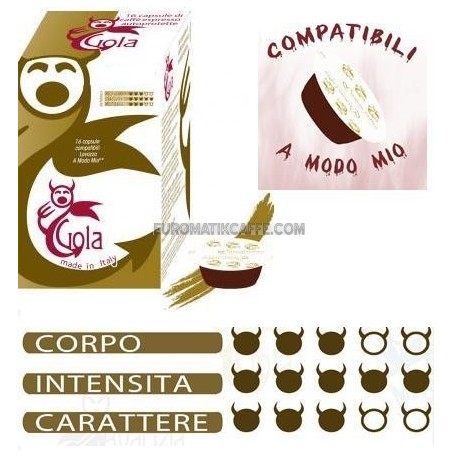 16 CAPSULE CAFFE "GOLA" COMPATIBILI LAVAZZA A MODO MIO