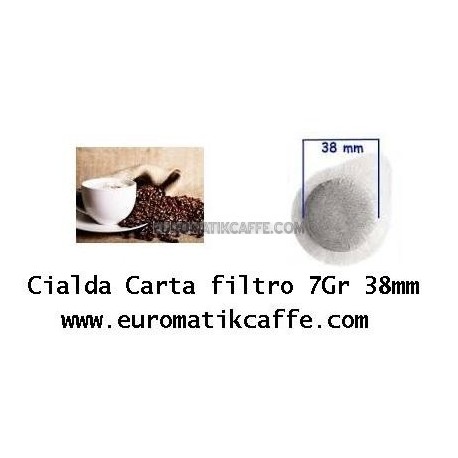 600 CIALDE CAFFE CARTA FILTRO 38mm EUROMATIK MISCELA CREMA