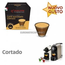 10 CAPSULE CAFFE MACCHIATO CORTALDO COMPATIBILI NESPRESSO "ITALIAN COFFE"