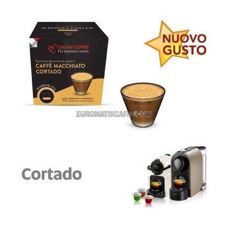 10 CAPSULE CAFFE MACCHIATO CORTALDO COMPATIBILI NESPRESSO "ITALIAN COFFE"