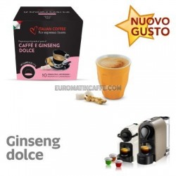 10 CAPSULE CAFFE AL GINSENG DOLCE COMPATIBILI NESPRESSO " ITALIAN COFFE "