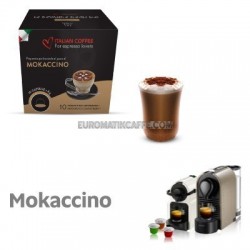 10 CAPSULE MOKACCINO COMPATIBILI NESPRESSO " ITALIAN COFFE "