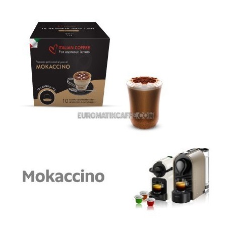 10 CAPSULE MOKACCINO COMPATIBILI NESPRESSO "ITALIAN COFFE"