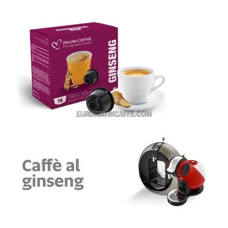 16 CAPSULE " ITALIAN COFFE " COMPATIBILI DOLCE GUSTO " GINSENG MALESE "