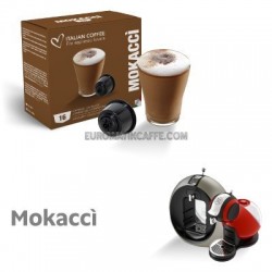 16 CAPSULE " ITALIAN COFFE " COMPATIBILI DOLCE GUSTO " MOKACCINO "