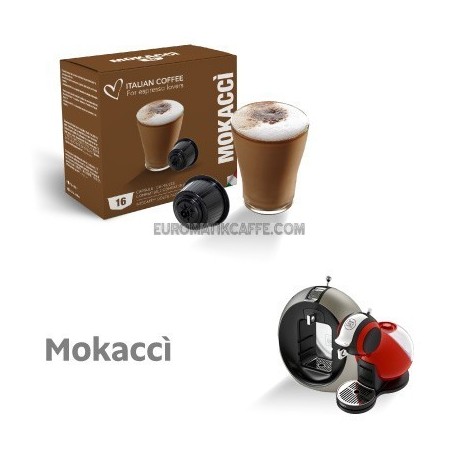 16 CAPSULE " ITALIAN COFFE " COMPATIBILI DOLCE GUSTO " MOKACCINO "