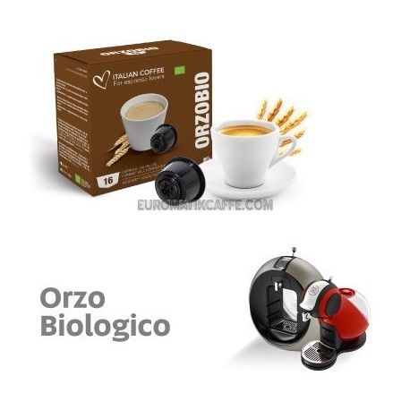 16 CAPSULE " ITALIAN COFFE " COMPATIBILI DOLCE GUSTO " ORZO BIOLOGICO "